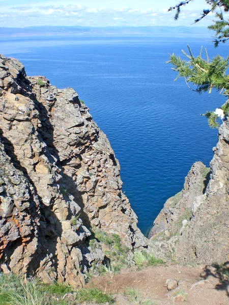 Felsige Küste Des Baikalsees Auf Der Insel Olchon Russland — Stockfoto