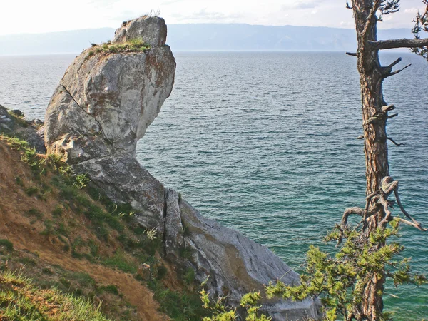 Baikal Ilha Olkhon Distrito Uma Rocha Shamanka Rússia — Fotografia de Stock