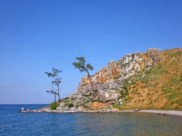 Baikal Ilha Olkhon Distrito Uma Rocha Shamanka Rússia — Fotografia de Stock