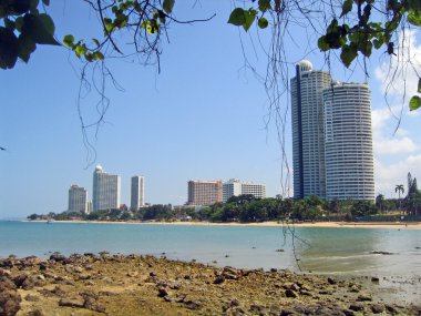 Deniz ve şehir Pattaya, Tayland otelleri