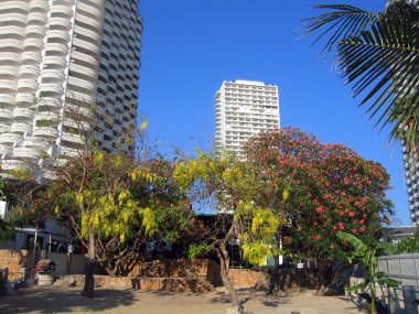 otel şehrin üzerinde tür, pattaya, Tayland