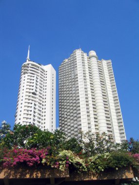 otel şehrin üzerinde tür, pattaya, Tayland