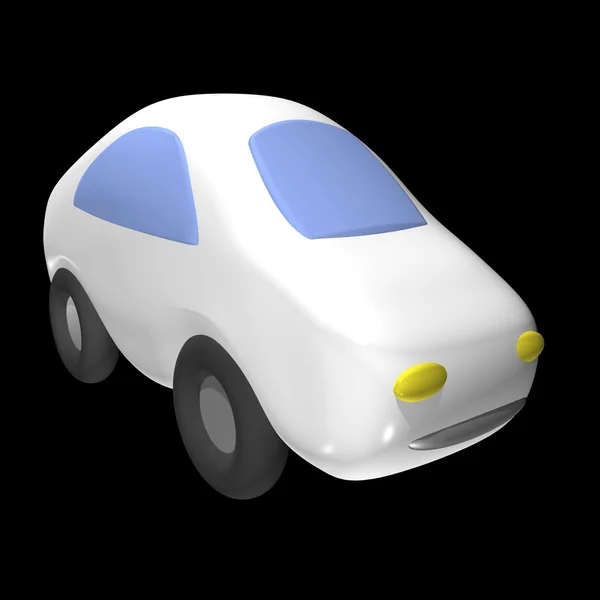 El pequeño coche de juguete 3d, está aislado — Foto de Stock