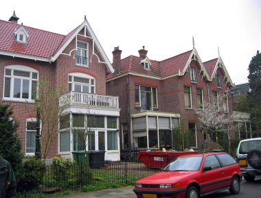 The Netherlands, the house in the city of Haarlem. clipart