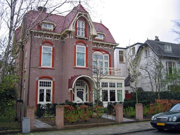 A holland, a ház-Haarlem city. — Stock Fotó