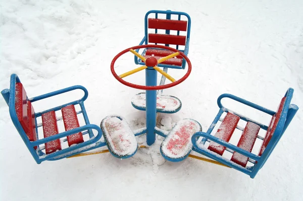 Rotonda Infantil Jardín Aburrido Invierno Moscú Rusia —  Fotos de Stock