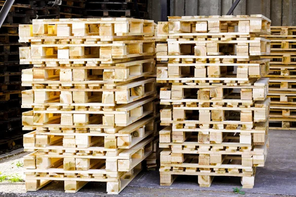 Dettaglio tavolozze in legno — Foto Stock