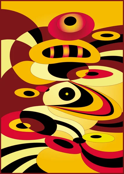Piedras amarillas y rojas abstracto — Archivo Imágenes Vectoriales