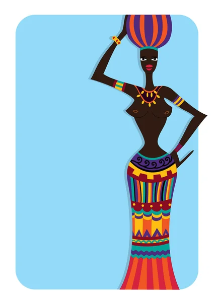 Femme noire — Image vectorielle