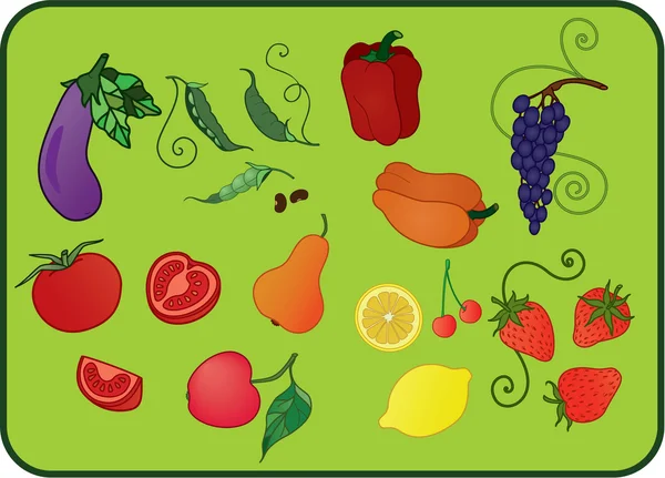 Fruits _ and _ vegetables — стоковый вектор