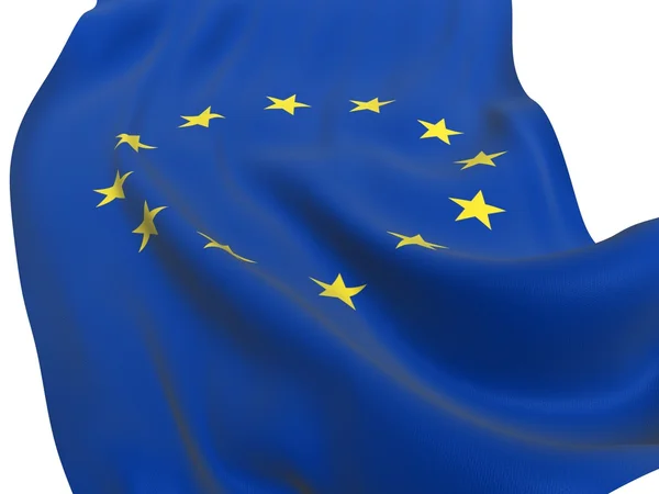 EU-Flagge des vereinten Europas isoliert — Stockfoto