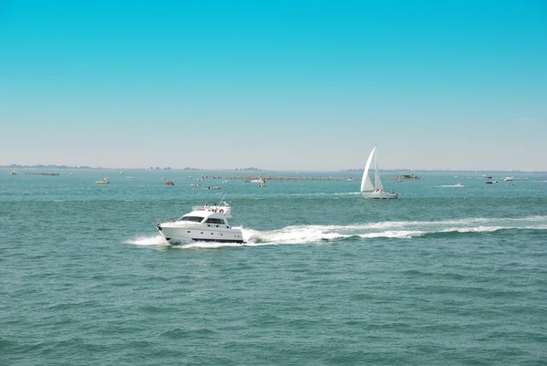 stock image Yacht in open sea