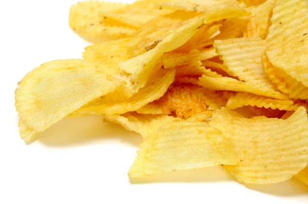 Potargane chipsy ziemniaczane — Zdjęcie stockowe