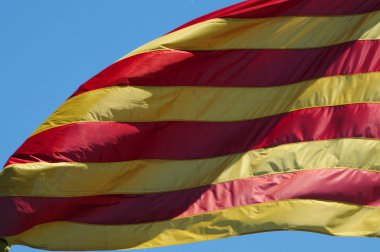 Catalan flag waving on the wind clipart