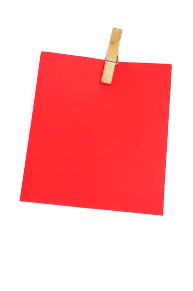 Red notebook leaf — Stock Photo, Image