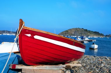 bir tekne portlligat, cadaques, İspanya