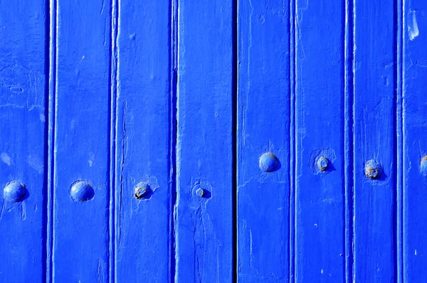 Blue wooden door background — Stock Photo, Image