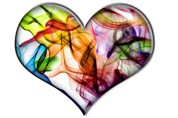 Colores kouře srdce — Stock fotografie
