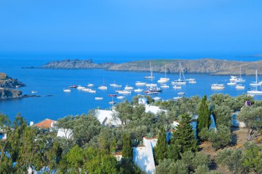 A view of Portlligat bay, Cadaques, Spain clipart