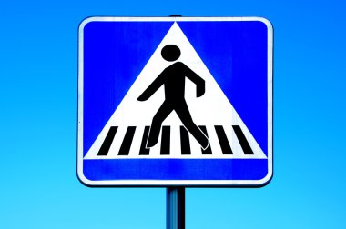 Pedestrian crossing sign clipart