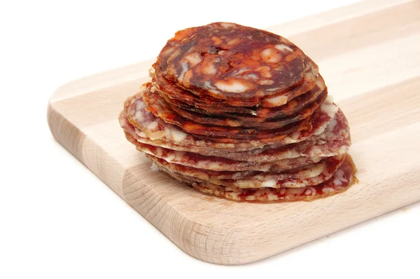 Spansk chorizo og salami – stockfoto