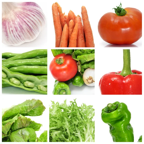 Zelenina koláž — Stock fotografie