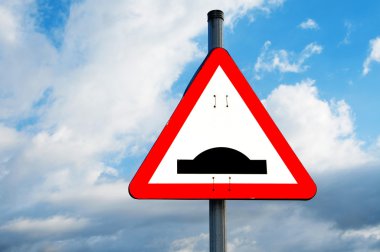 Speed bump sign clipart