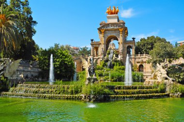 Fountain of Parc de la Ciutadella, in Barcelona, Spain clipart