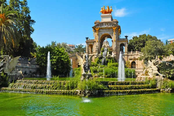 Fontána parc de la ciutadella, v Barceloně, Španělsko — Stock fotografie