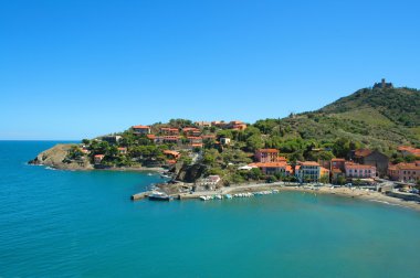 View of Collioure coast clipart