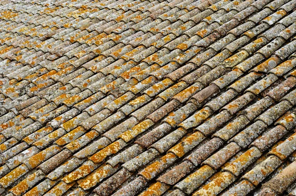 Detail of an old roof made with tiles — Stock Photo, Image