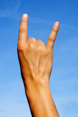 Sign of the horns clipart