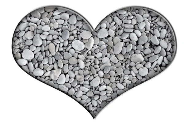 Çakıl taşları kalp — Stok fotoğraf