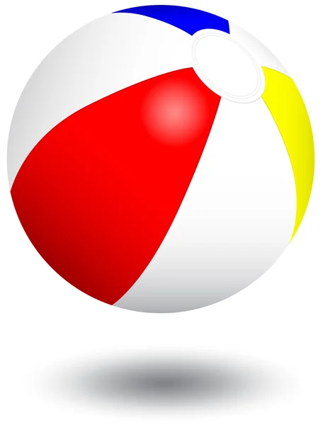 Pelota de playa inflable vector ilustración . — Vector de stock