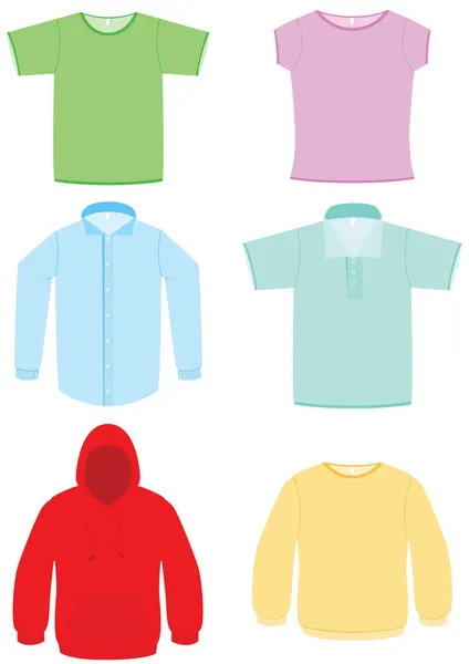 Clothing vector illustration set. — Stock Vector