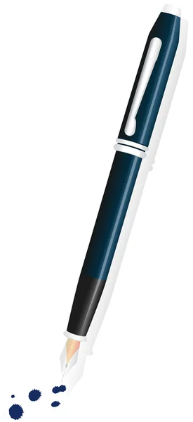 Ilustração vetorial caneta-tinteiro . — Vetor de Stock