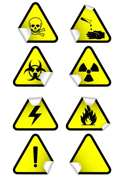 Wektor zestaw chemiczny znaki ostrzegawcze. — Wektor stockowy