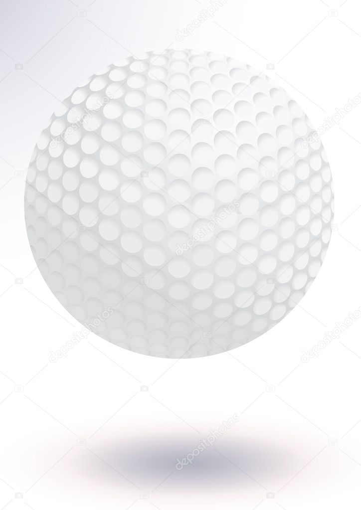 Golf ball and tee vector illustration.