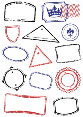Vector set of different mock up stamps. clipart