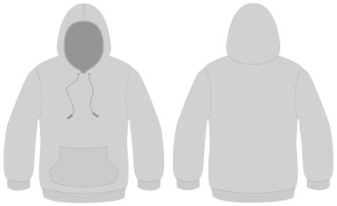 Hooded sweater template vector illustration. clipart