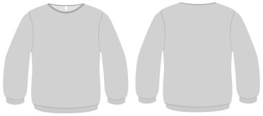 Basic Sweater template vector illustration. clipart