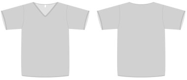 Unisex V-neck T-shirt template vector illustration. clipart