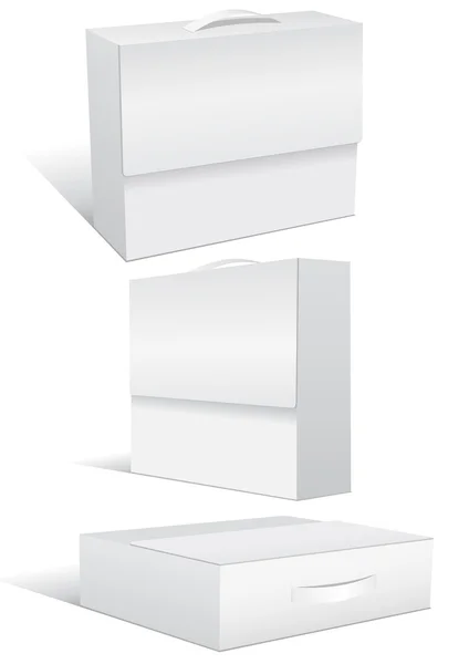 Insieme di illustrazione vettoriale di caso o scatola vuota . — Vettoriale Stock
