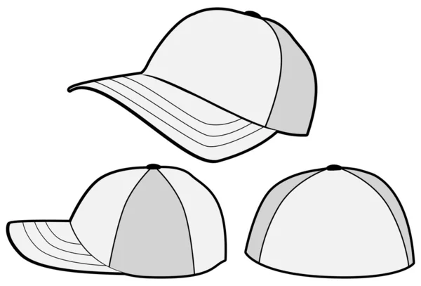 야구 모자 또는 모자 벡터 템플릿. — 스톡 벡터