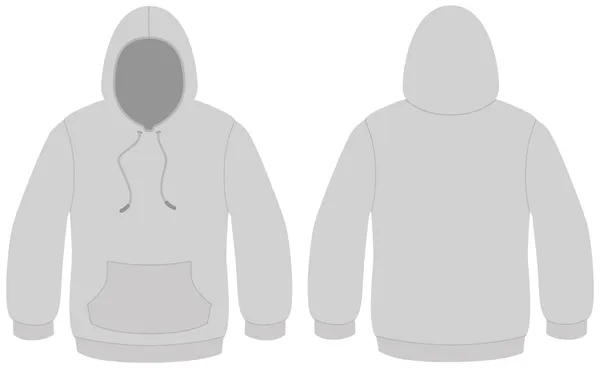 Suéter con capucha plantilla vector ilustración . — Vector de stock
