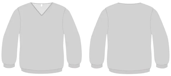 V-pescoço suéter modelo vetor ilustração . — Vetor de Stock