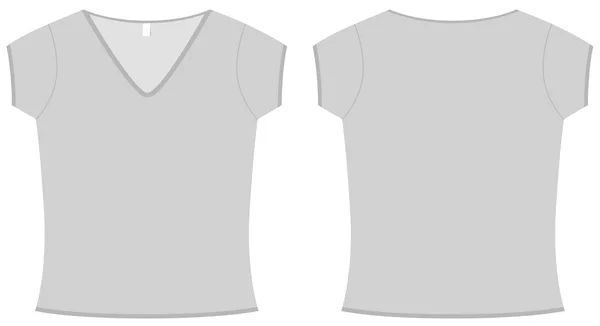 Basic ladies T-shirt template vector illustration. — Stock Vector