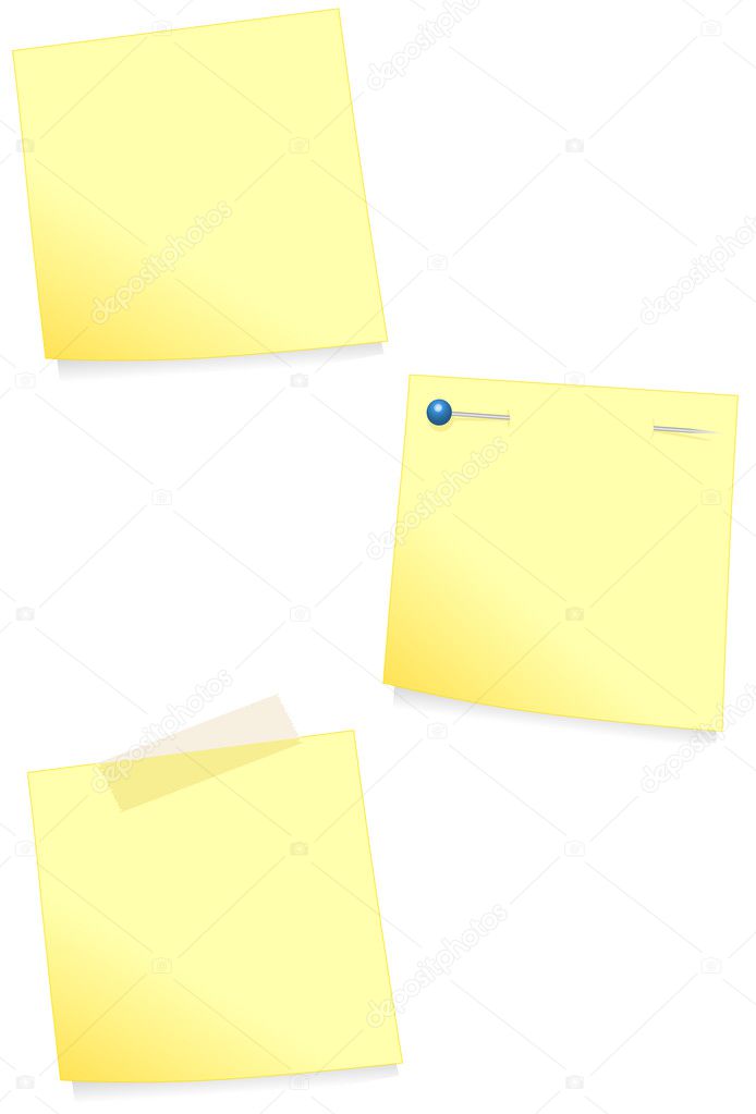 Adhesive note vector illustration.