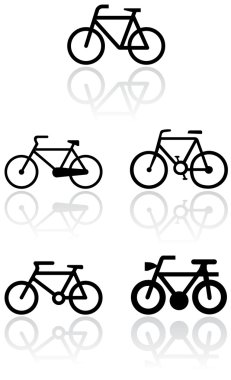 Bike symbol vector set. clipart