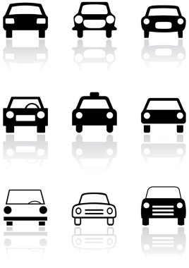 Car symbol vector set. clipart